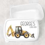 Personalised Digger Lunch Box for Kids - Little Mamma Duck