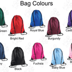 Personalised Dinosaur Initial Drawstring Bag - Little Mamma Duck