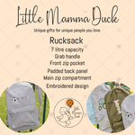 Personalised Dinosaur Initial Green Rucksack - Little Mamma Duck