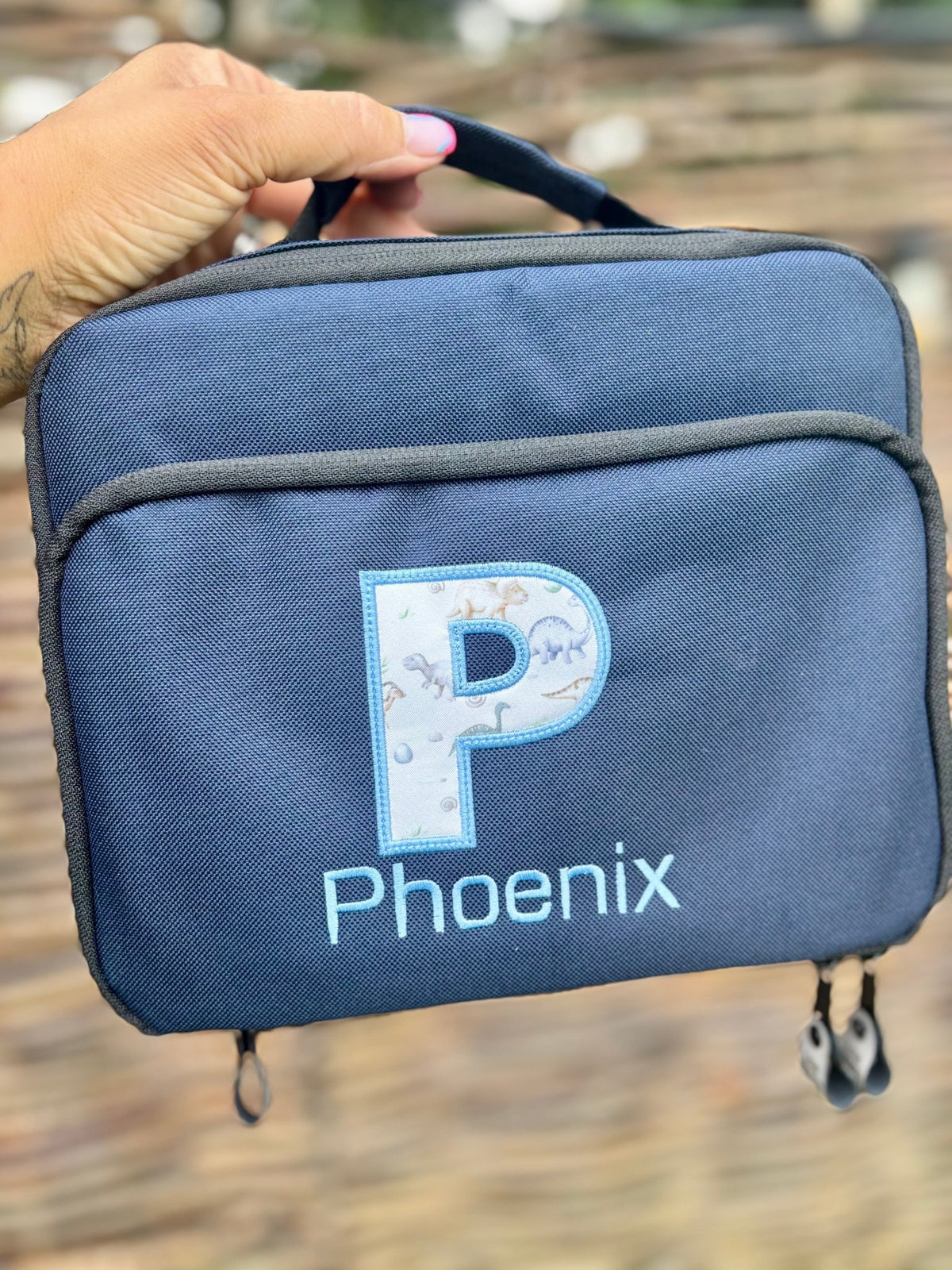 Personalised Dinosaur Rucksack – Embroidered Initial Name - Little Mamma Duck