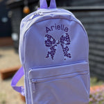 Personalised Embroidered Flower Bow Rucksack - Little Mamma Duck