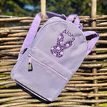 Personalised Embroidered Flower Bunny Rucksack – Lilac - Little Mamma Duck