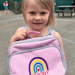 Personalised Embroidered Rainbow Lunch Bag Set - Little Mamma Duck