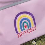 Personalised Embroidered Rainbow Lunch Bag Set - Little Mamma Duck