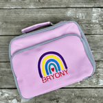 Personalised Embroidered Rainbow Lunch Bag Set - Little Mamma Duck