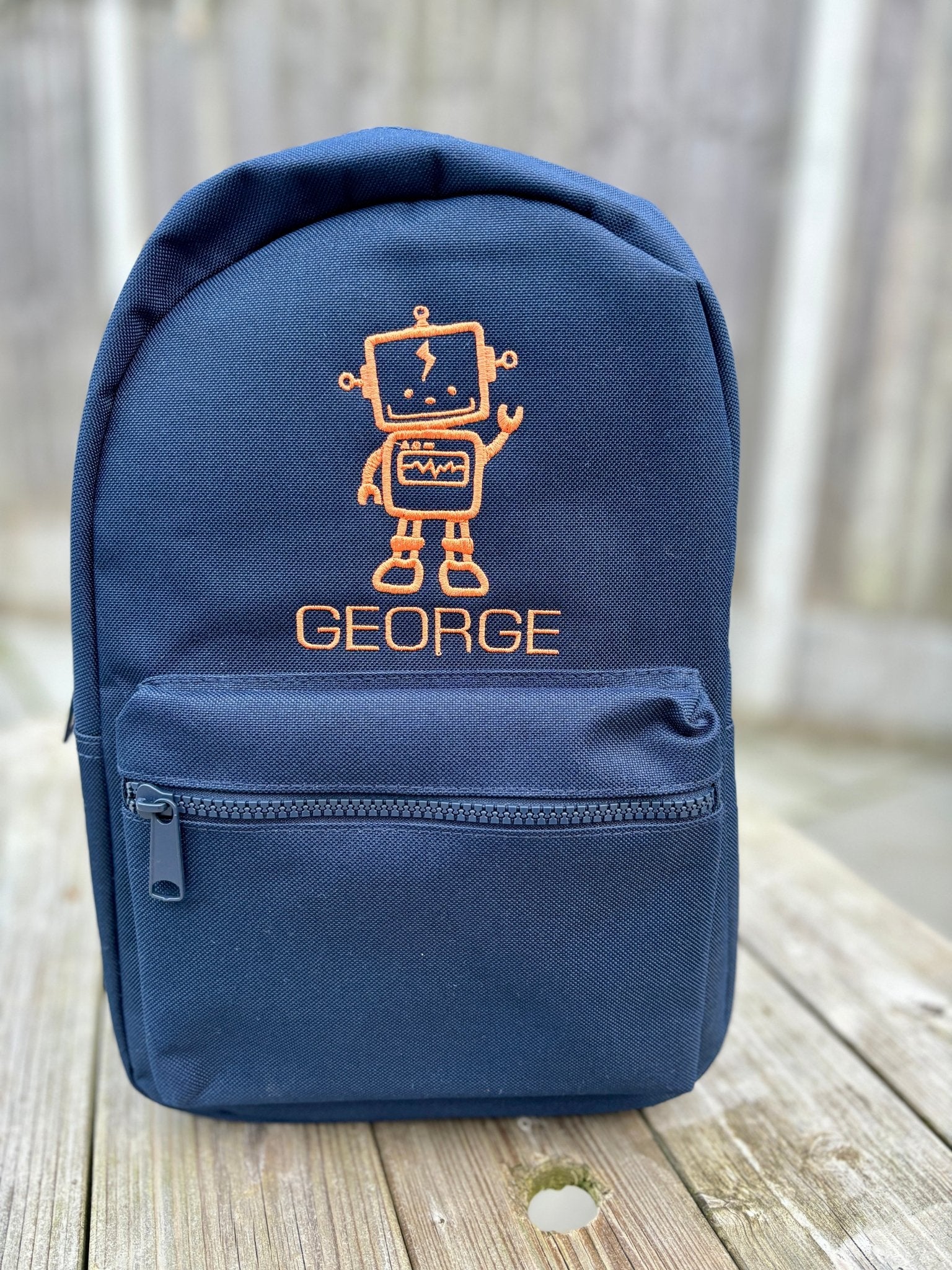 Personalised Embroidered Robot Rucksack for Kids – Little Mamma Duck
