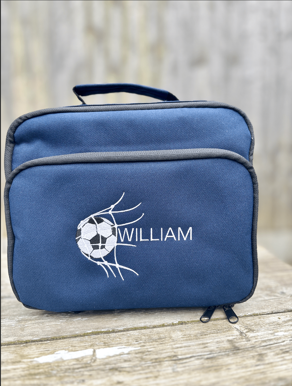 Personalised Football Insulated Lunch Bag - Little Mamma Duck