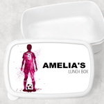 Personalised Football Silhouette Lunch Box - Little Mamma Duck