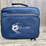 Personalised Football Theme Navy Rucksack & Lunch Bag Set - Little Mamma Duck