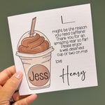 Personalised Frappe Teacher Thank You Card - Little Mamma Duck