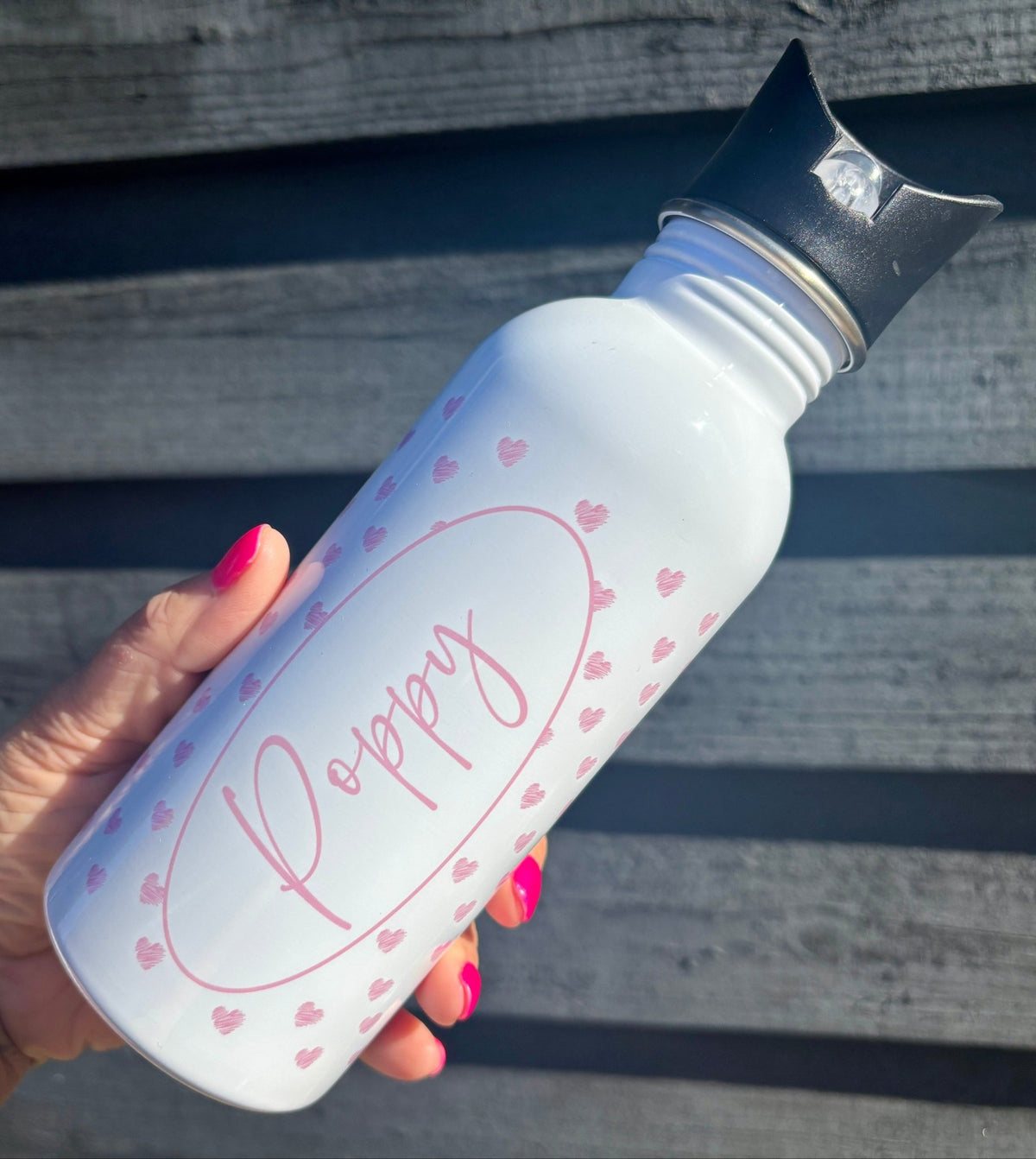 Personalised Heart Water Bottle & Lunch Box Set for Kids - Little Mamma Duck