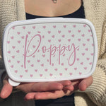 Personalised Heart Water Bottle & Lunch Box Set for Kids - Little Mamma Duck