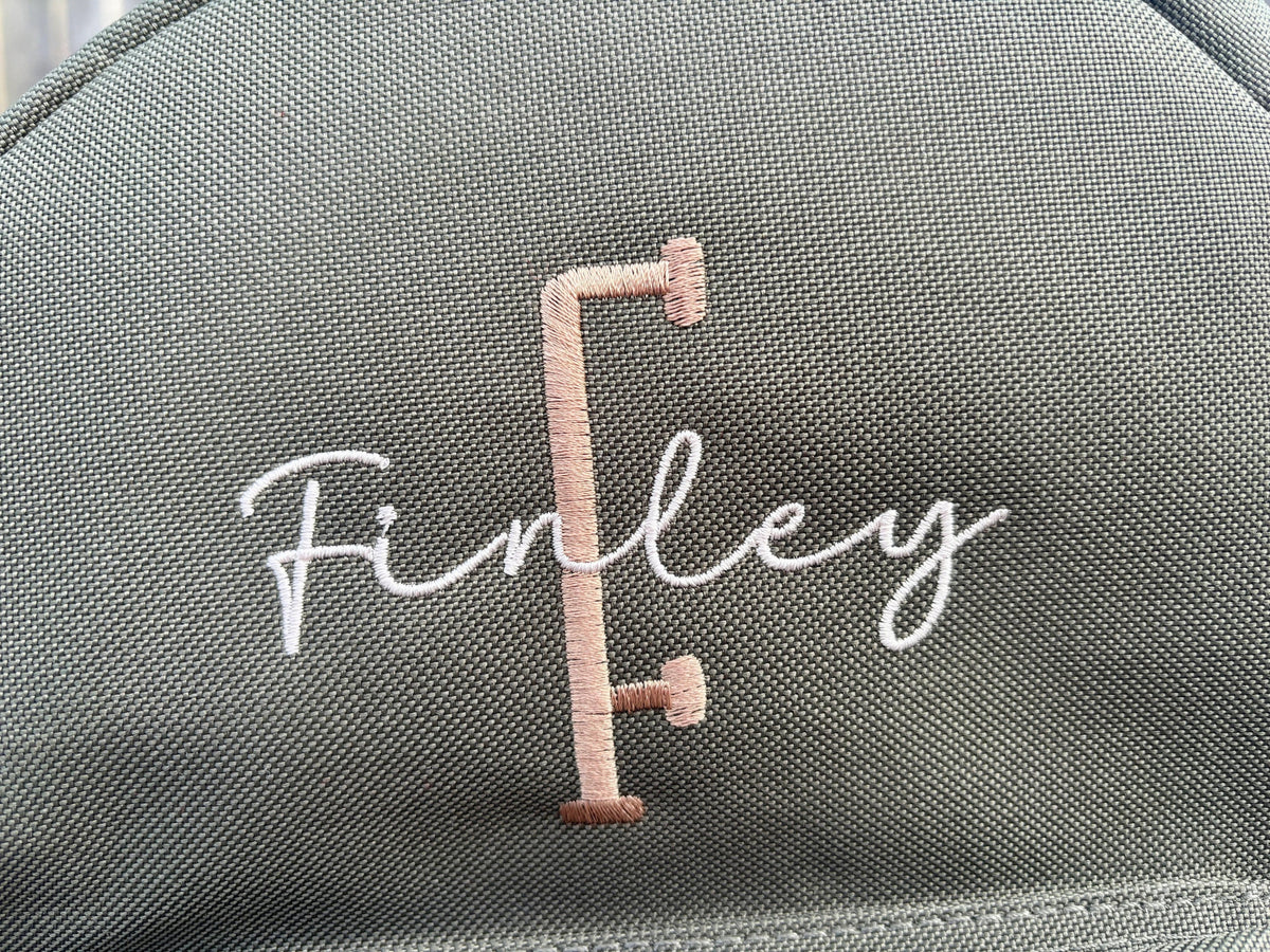 Personalised Initial Name Rucksack - Dark Green - Little Mamma Duck