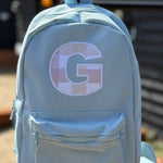 Personalised Initial Pastel Gingham Rucksack - Little Mamma Duck