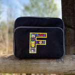 Personalised Initial Superhero Black Lunch Bag - Little Mamma Duck