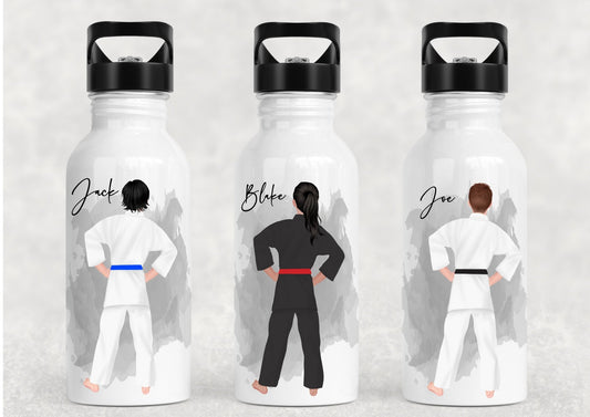 Personalised Karate Water Bottle for Kids – Martial Arts Design - Little Mamma Duck