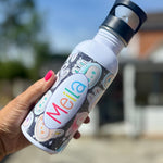 Personalised Labubu Inspired Kids Water Bottle | Custom Name Bottle - Little Mamma Duck