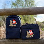 Personalised Navy Fox Backpack & Lunch Bag Set - Little Mamma Duck
