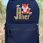 Personalised Navy Fox Backpack & Lunch Bag Set - Little Mamma Duck