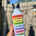 Personalised Photo & Affirmations Lunch Box & Water Bottle Set – Custom Kids School Set - Little Mamma Duck