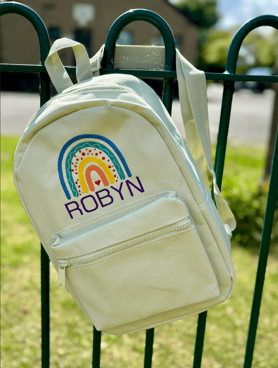 Personalised Rainbow Boho Rucksack & Lunch Bag Set - Little Mamma Duck