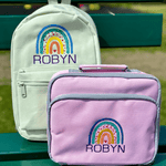 Personalised Rainbow Boho Rucksack & Lunch Bag Set - Little Mamma Duck