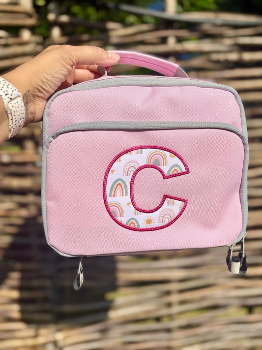 Rainbow lunch bag for kids with colourful design