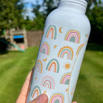 Personalised Rainbow Water Bottle - Little Mamma Duck