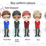 Personalised School Boy Water Bottle - Little Mamma Duck