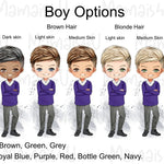 Personalised School Boy Water Bottle - Little Mamma Duck