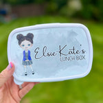 Personalised School Girl Lunch Box – Custom Back to School Essential - Little Mamma Duck