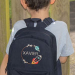 Personalised Space Theme Navy Rucksack - Little Mamma Duck