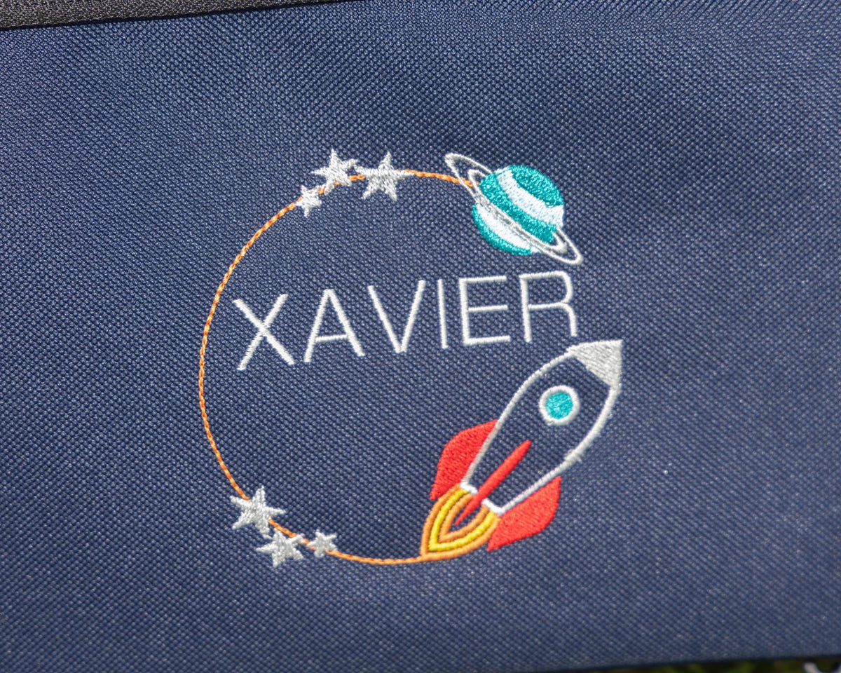 Personalised Space Theme Navy Rucksack & Lunch Bag - Little Mamma Duck