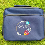 Personalised Space Theme Navy Rucksack & Lunch Bag - Little Mamma Duck