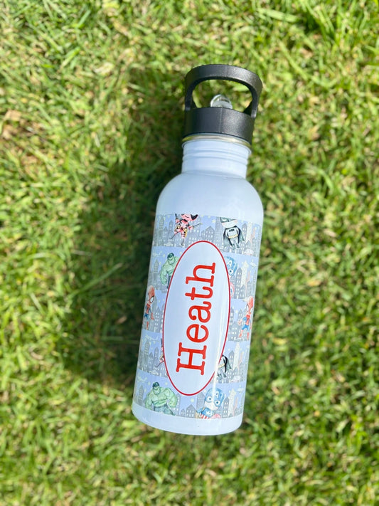 Personalised Superhero Lunch Box & Water Bottle Set - Little Mamma Duck