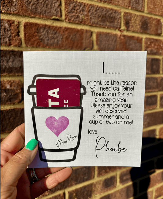 Personalised Teacher Thank You Card - Little Mamma Duck