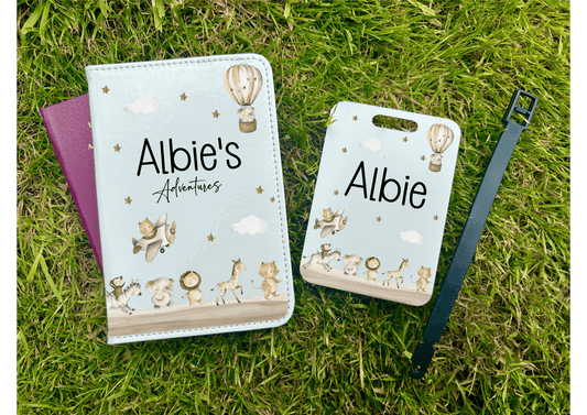 Personalised Travel Bunny, Passport Cover & Luggage Tag Set - Little Mamma Duck