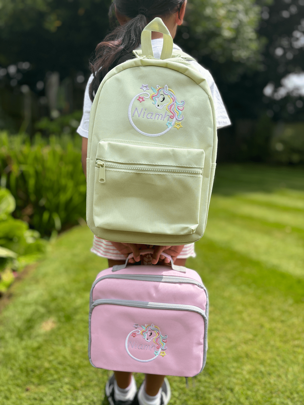 Personalised Unicorn Rucksack & Lunch Bag Set - Little Mamma Duck