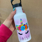 Personalised Unicorn Water Bottle - Little Mamma Duck