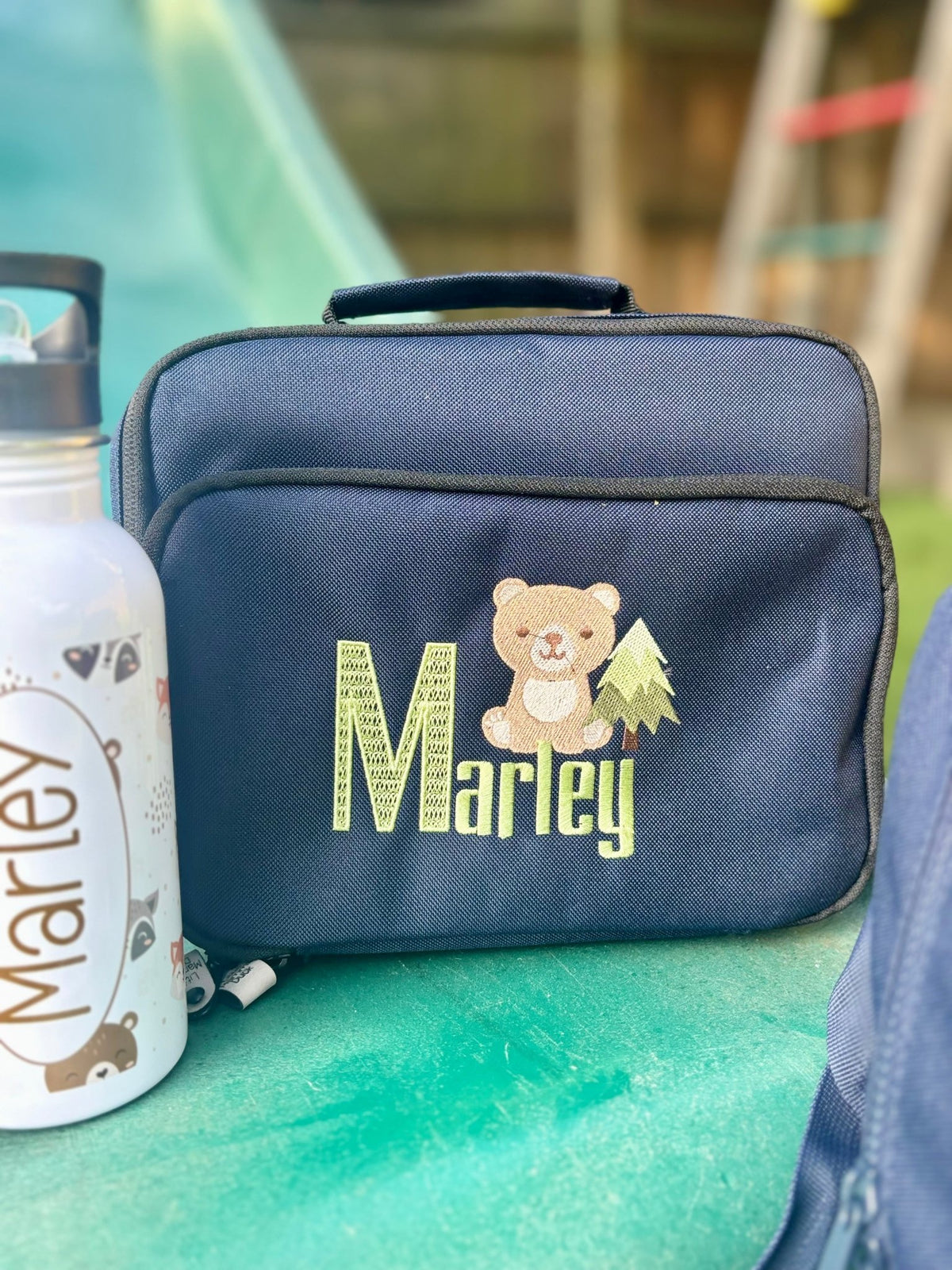 Personalised Woodland Full Set – Rucksack, Lunch Bag, Lunch Box & Water Bottle - Little Mamma Duck