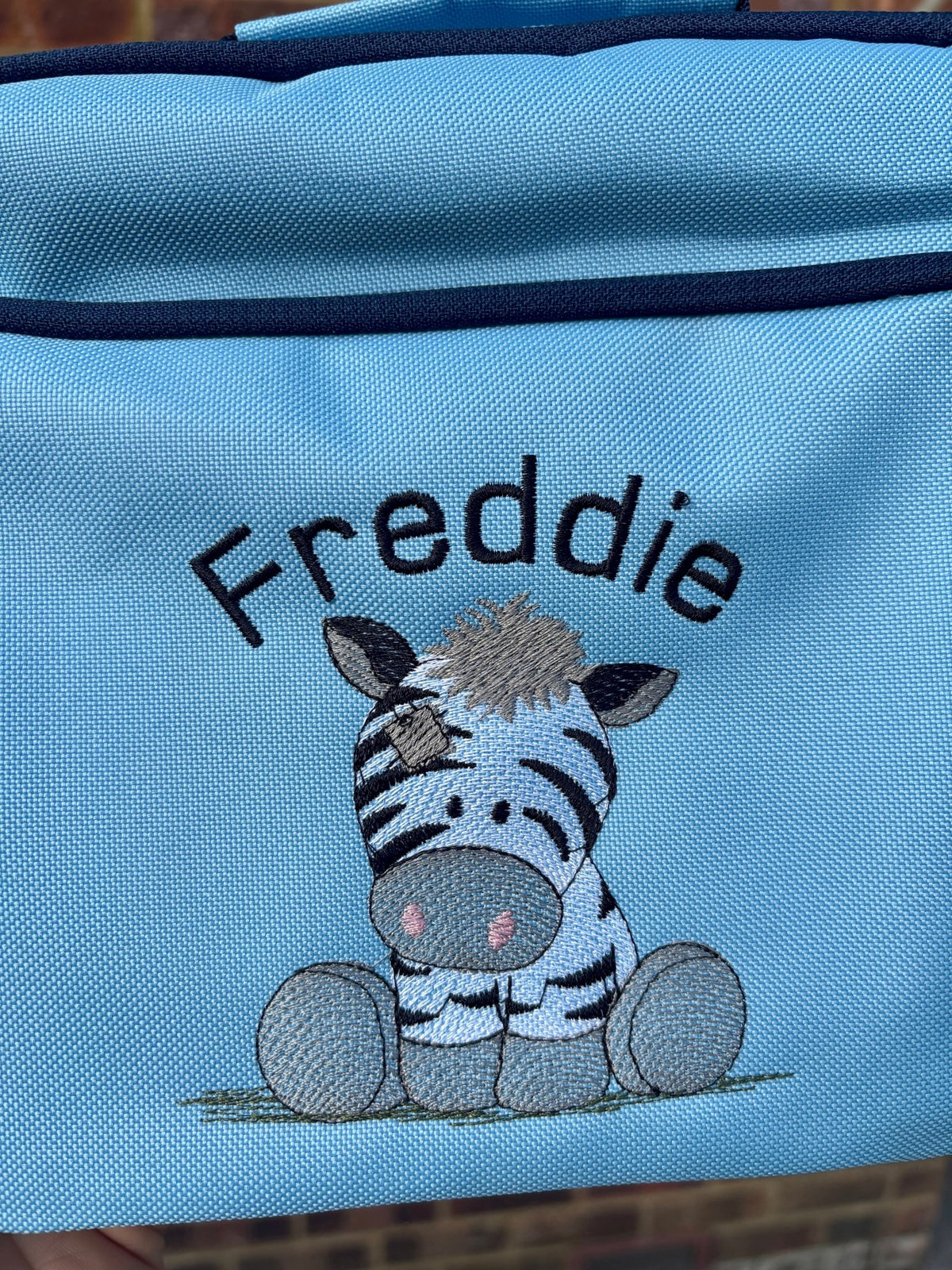 Personalised Zebra Insulated Lunch Bag - Little Mamma Duck
