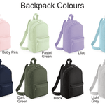 Rainbow Rucksack – Embroidered with Name, Cute & Colourful Backpack for Kids - Little Mamma Duck