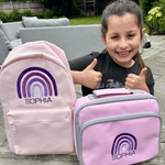 Rainbow Rucksack – Embroidered with Name, Cute & Colourful Backpack for Kids - Little Mamma Duck