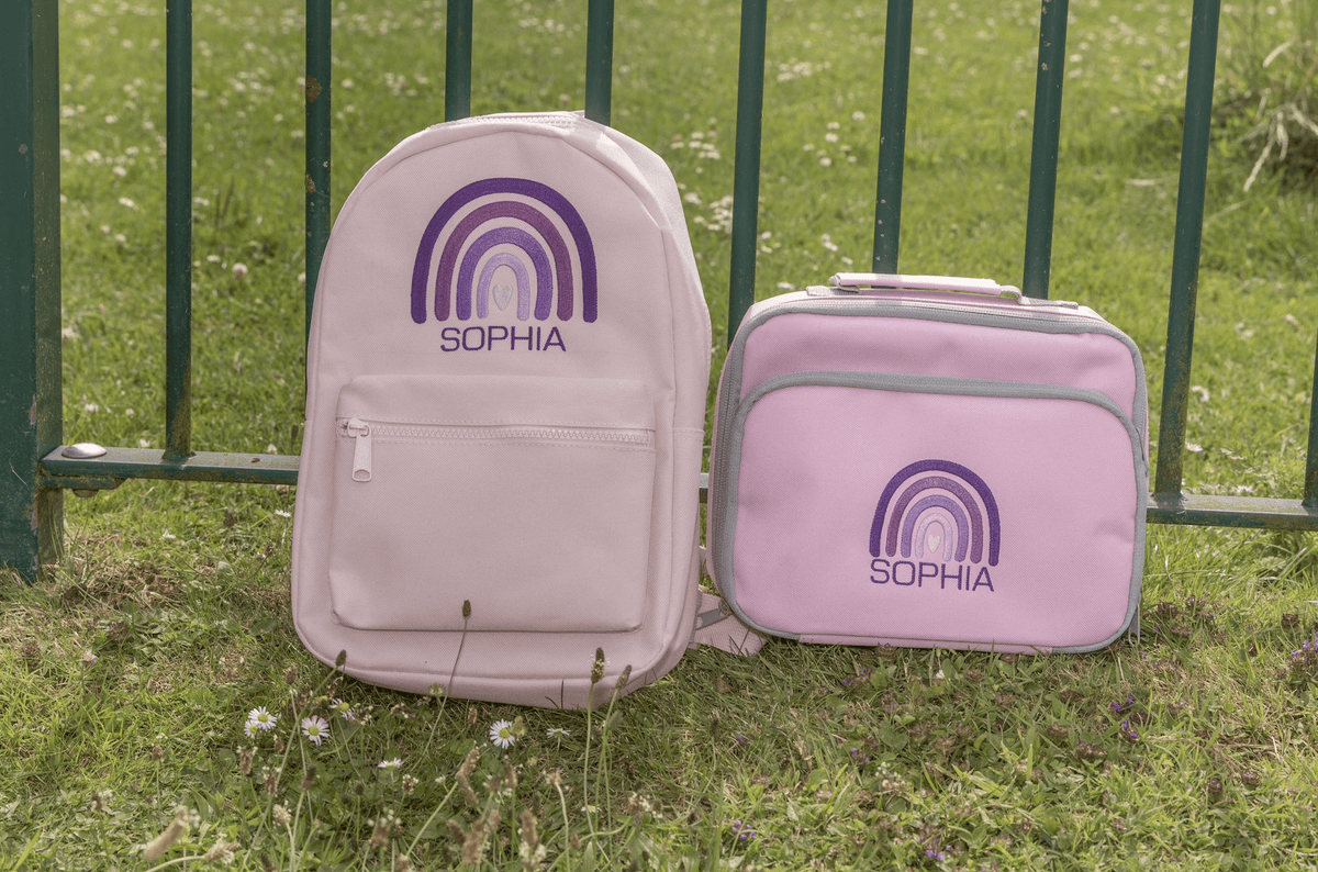 Rainbow Rucksack – Embroidered with Name, Cute & Colourful Backpack for Kids - Little Mamma Duck