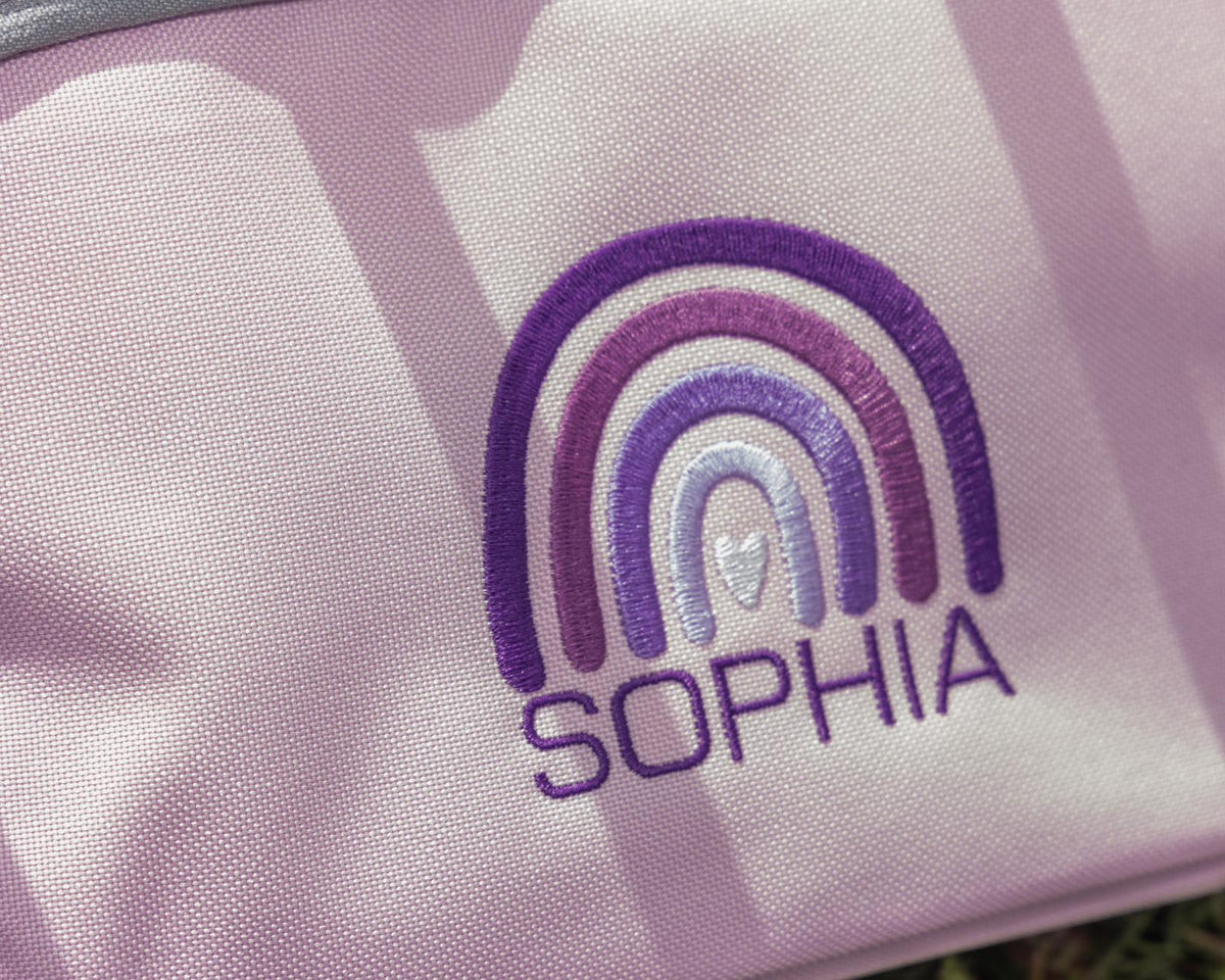 Rainbow Rucksack – Embroidered with Name, Cute & Colourful Backpack for Kids - Little Mamma Duck