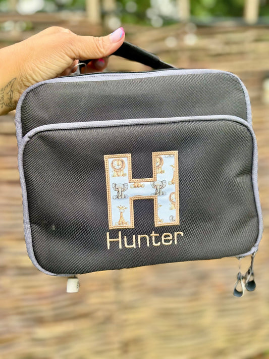 Safari Personalised Set – Rucksack, Lunch Bag, Lunch Box & Water Bottle - Little Mamma Duck