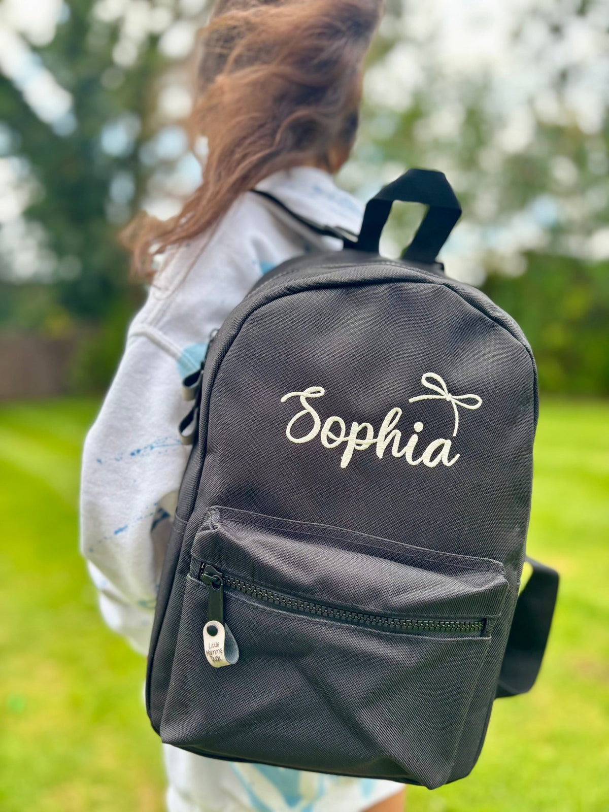 Script Bow Backpack - Embroidered - Little Mamma Duck