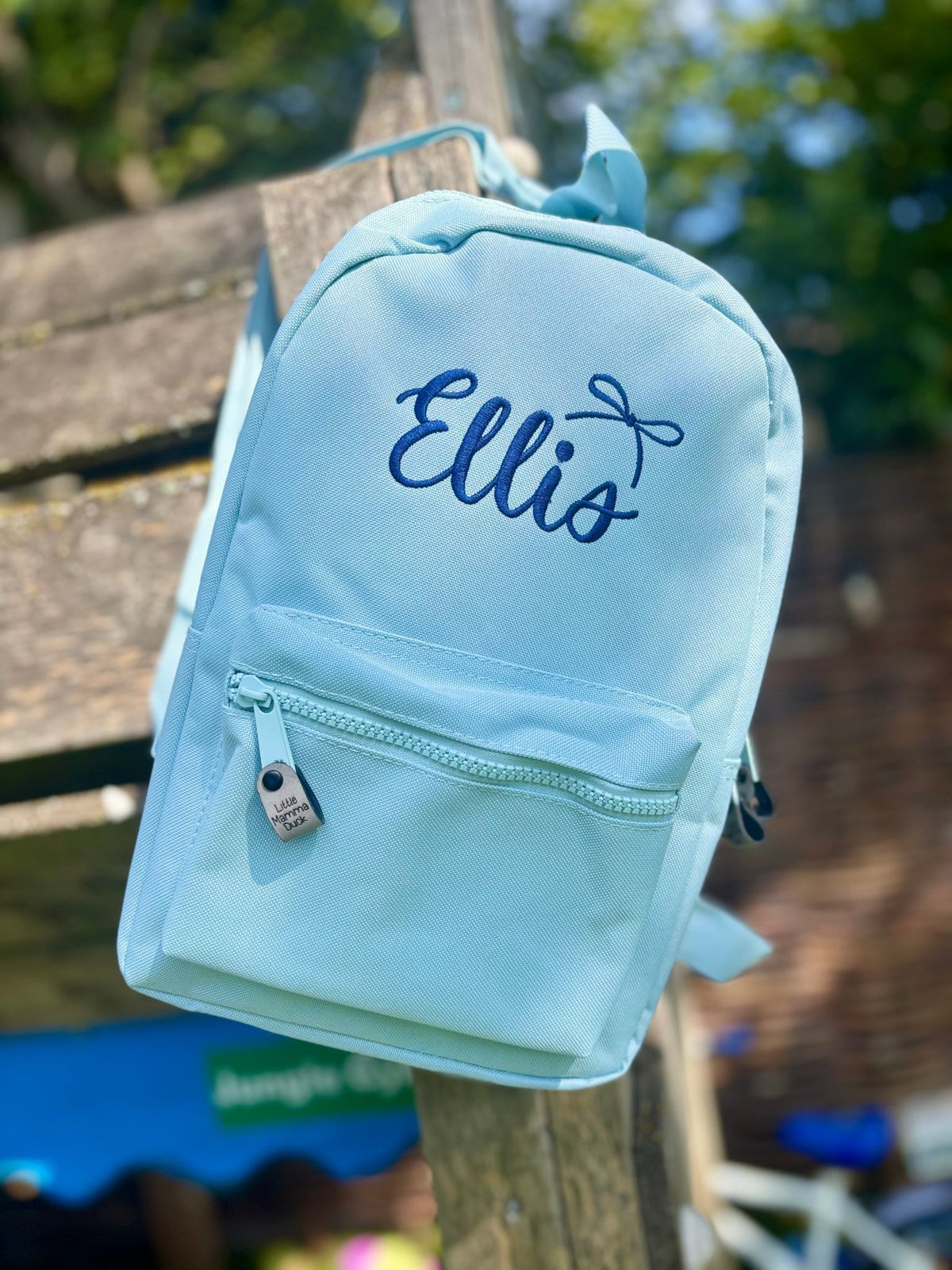 Script Bow Backpack - Embroidered - Little Mamma Duck