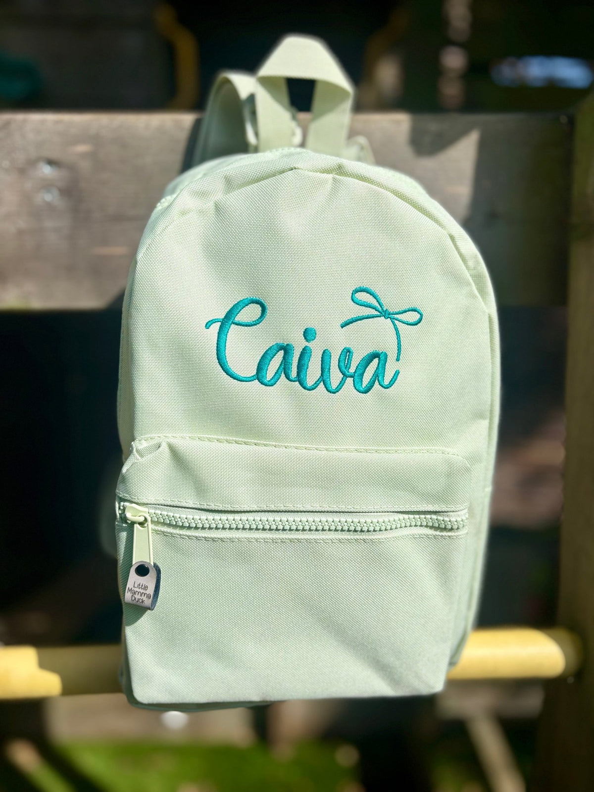 Script Bow Backpack - Embroidered - Little Mamma Duck