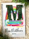 Custom teacher stationery notepad with lined pages for notes